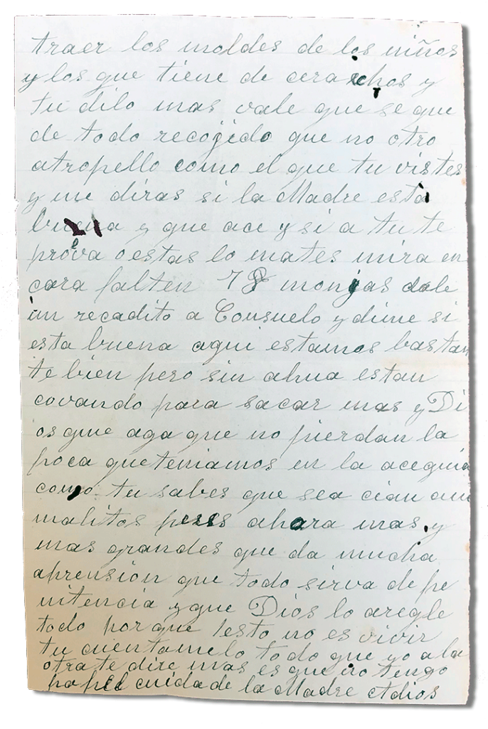 María Teresa y sus Hijas Mártires - Parroquia San Pio X de Algemesí Valencia - de Sor María Jesús Masiá a su madre y hermanos 1931 23 agosto