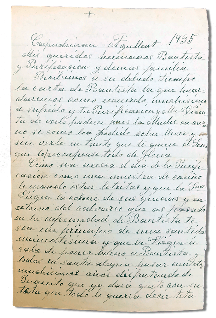 María Teresa y sus Hijas Mártires - Parroquia San Pio X de Algemesí Valencia - de Sor María Jesús Masiá a su hermanos 1935