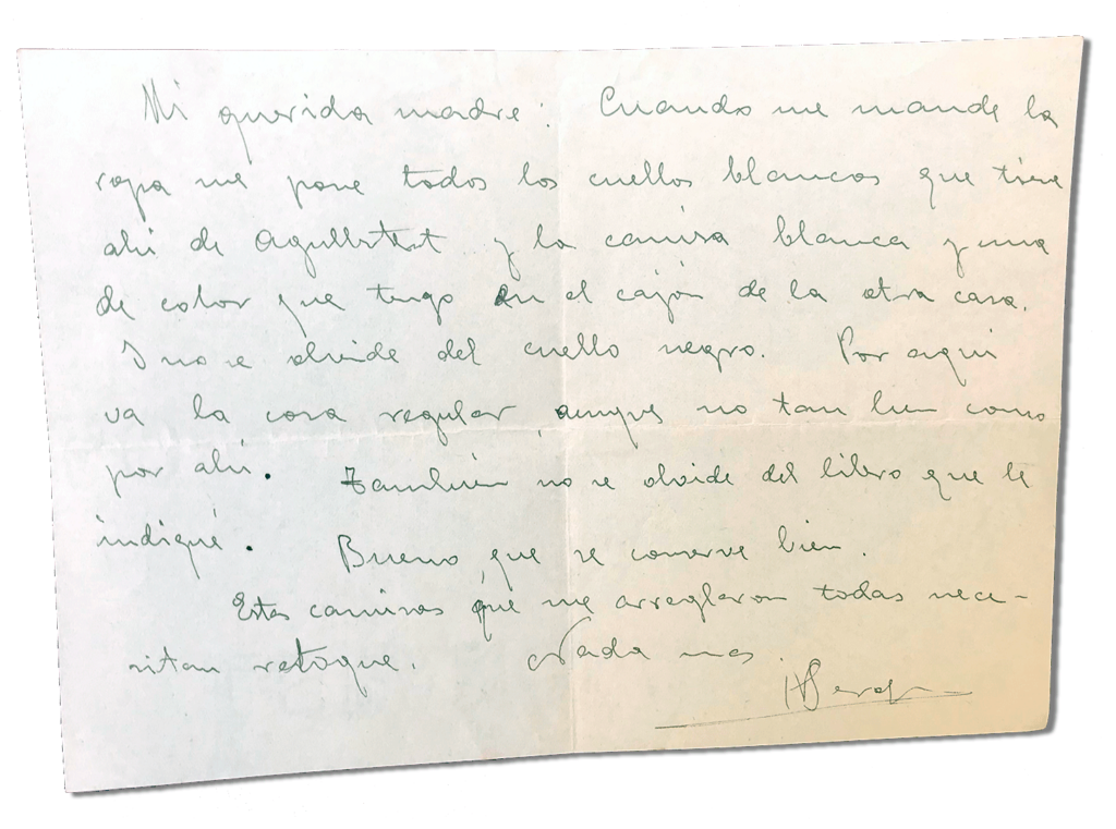 María Teresa y sus Hijas Mártires - Parroquia San Pio X de Algemesí Valencia - Carta de Fray Serafín a su madre 1931