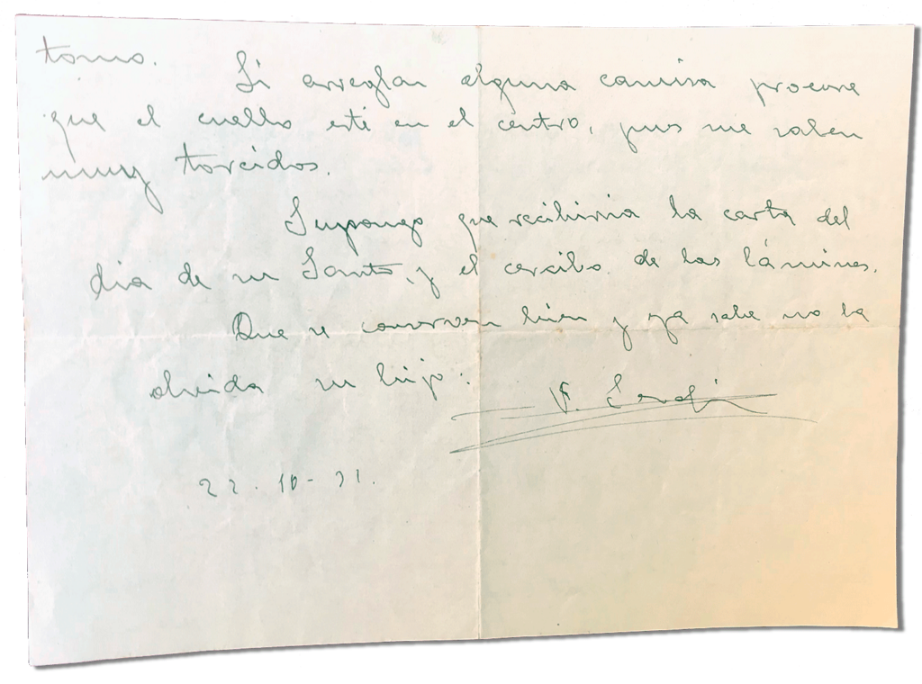 María Teresa y sus Hijas Mártires - Parroquia San Pio X de Algemesí Valencia - Carta de Fray Serafín a su madre 1931 22 octubre