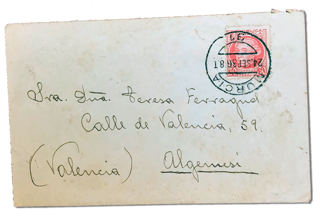 María Teresa y sus Hijas Mártires - Parroquia San Pio X de Algemesí Valencia - Carta de Fray Serafín a su madre 1936 24 septiembre