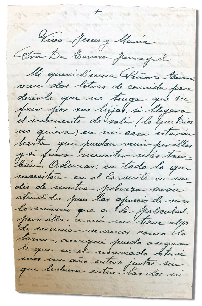 María Teresa y sus Hijas Mártires - Parroquia San Pio X de Algemesí Valencia - Cartas varias 1936 de Elvira a Teresa