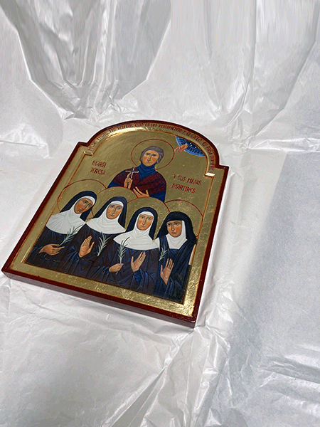 María Tesera and her martyr daughters - San Pio X Parish Algemesí Valencia Spain - First reproductions of the Martyrs' icon.